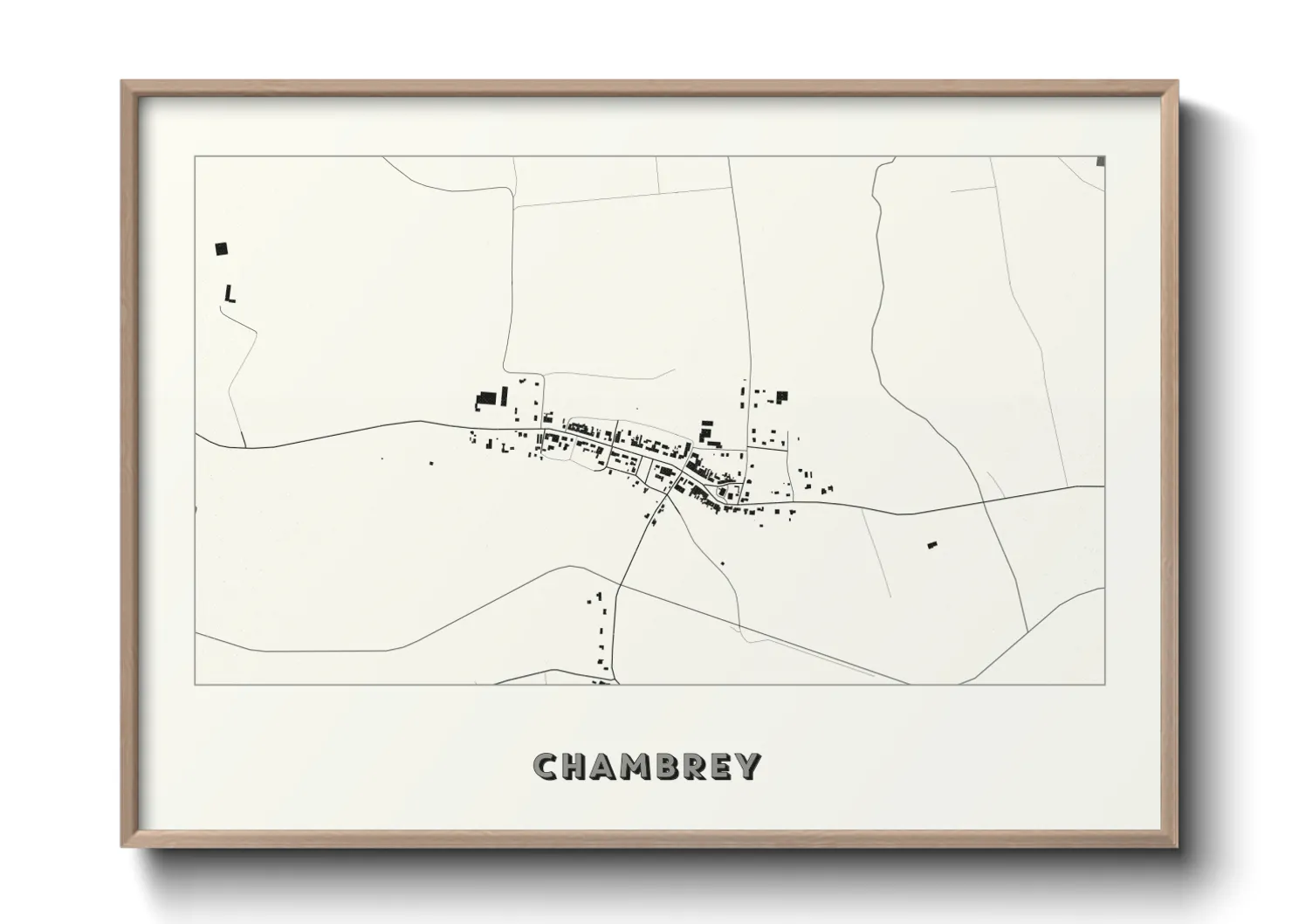 Une affiche de carte sur Chambrey