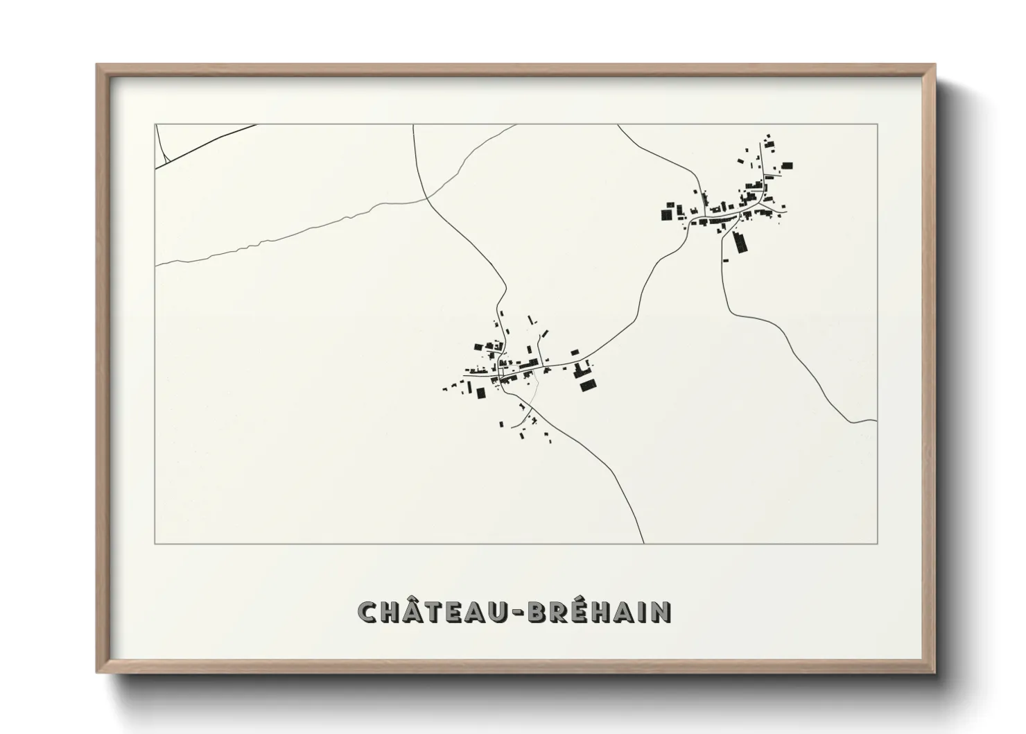 Une affiche de carte sur Château-Bréhain