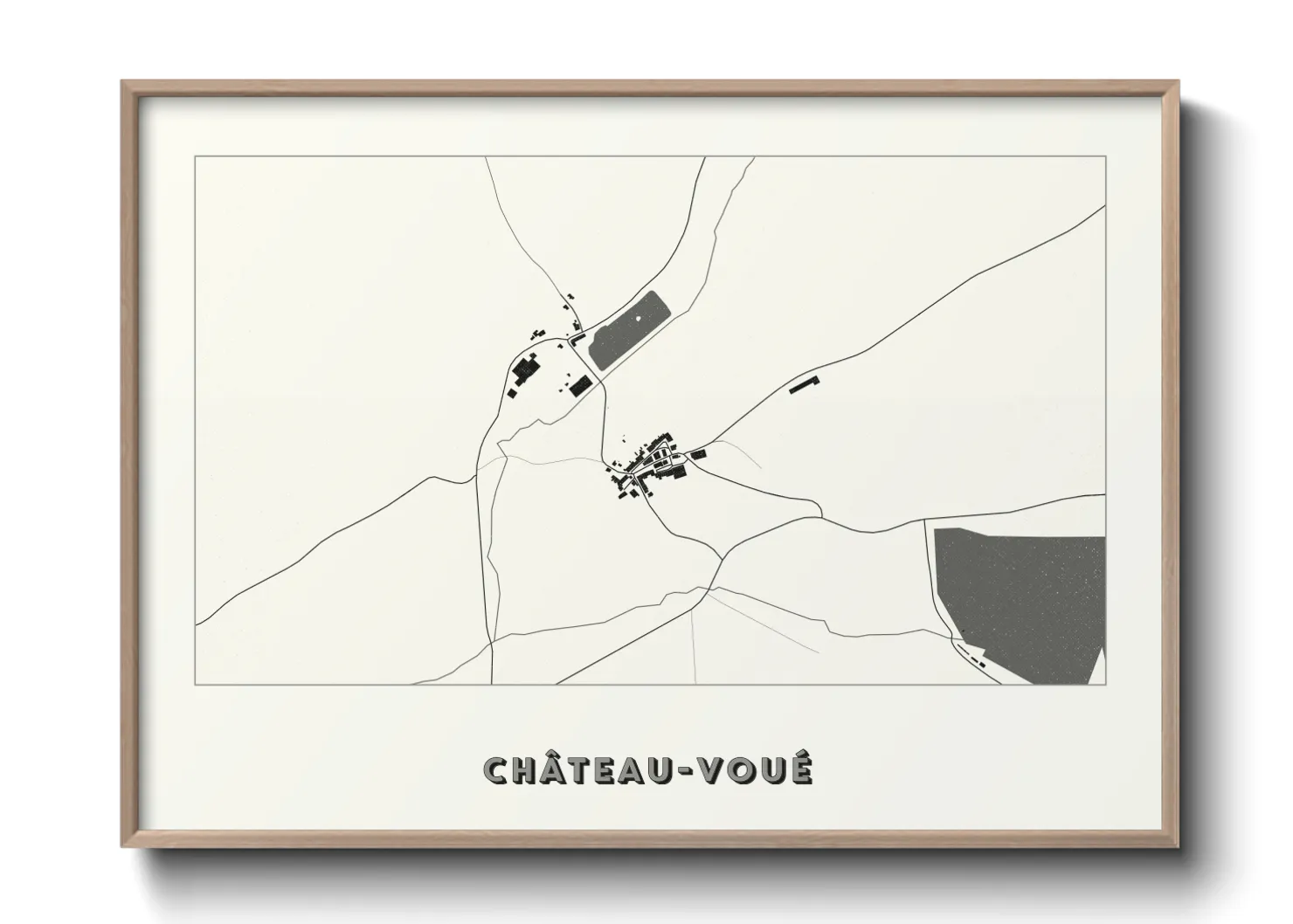 Une affiche de carte sur Château-Voué
