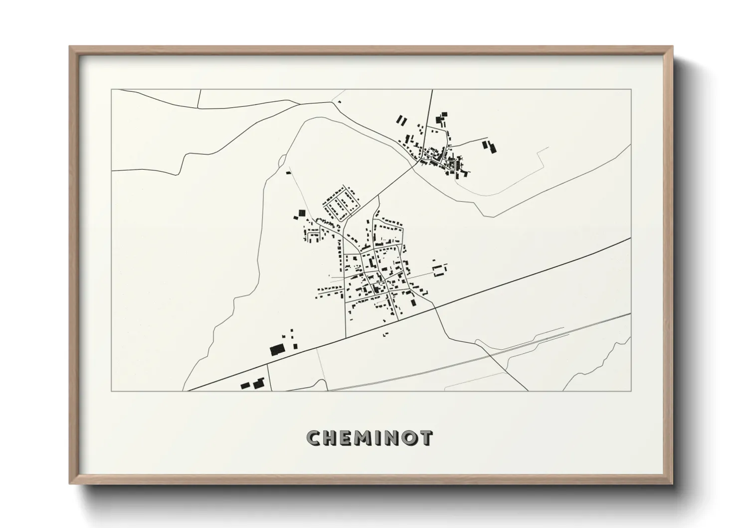 Une affiche de carte sur Cheminot