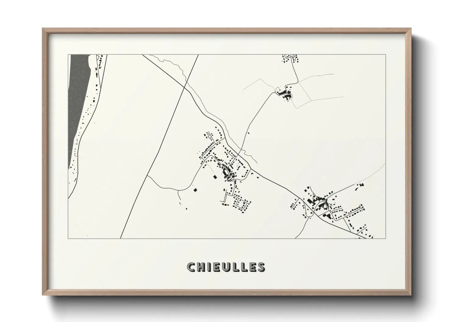 Une affiche de carte sur Chieulles