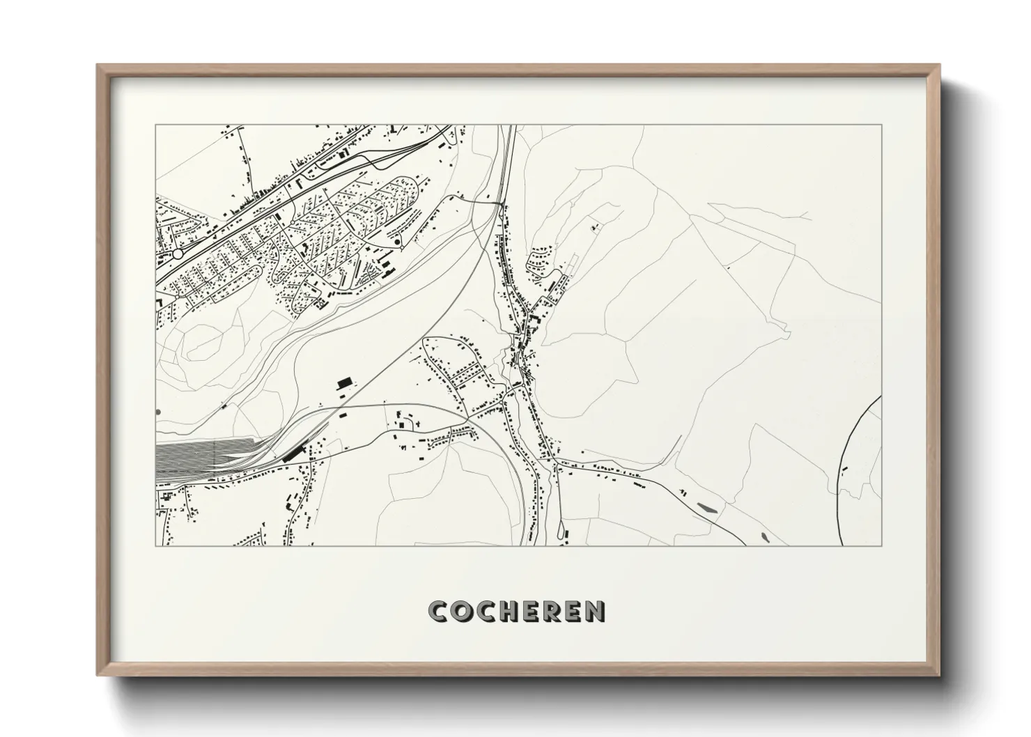 Une affiche de carte sur Cocheren