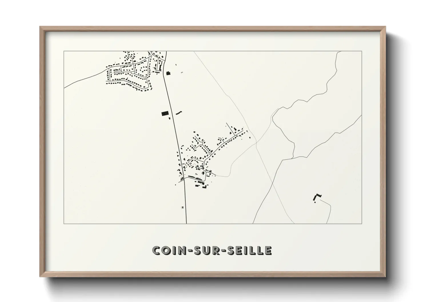 Une affiche de carte sur Coin-sur-Seille