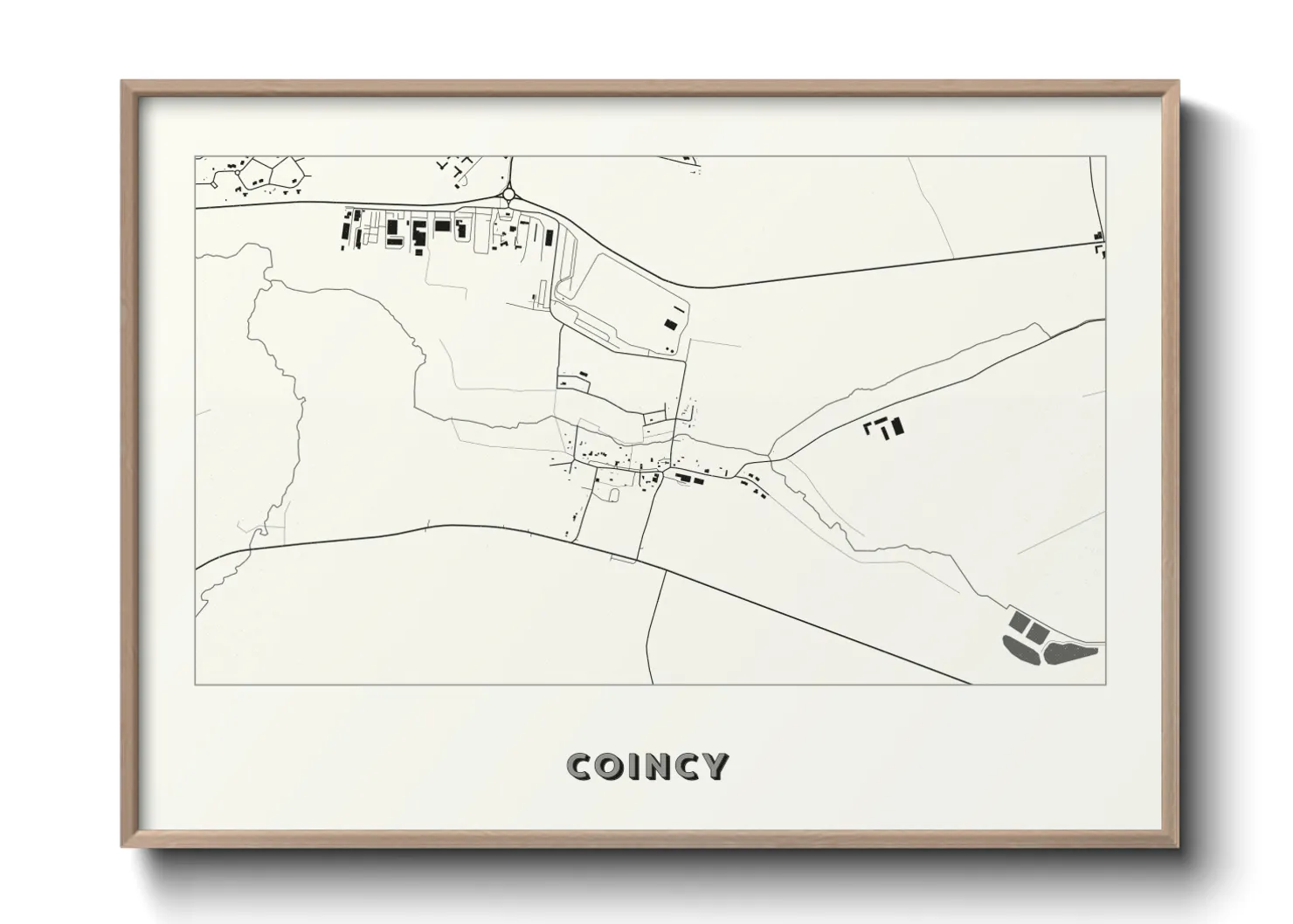 Une affiche de carte sur Coincy