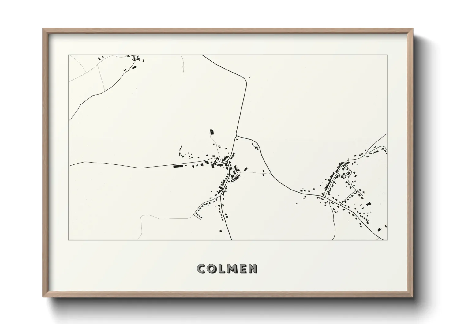 Une affiche de carte sur Colmen