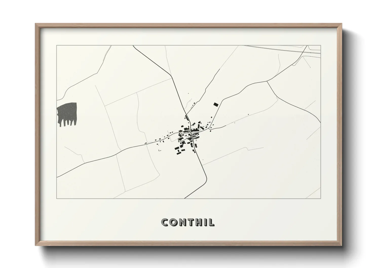 Une affiche de carte sur Conthil
