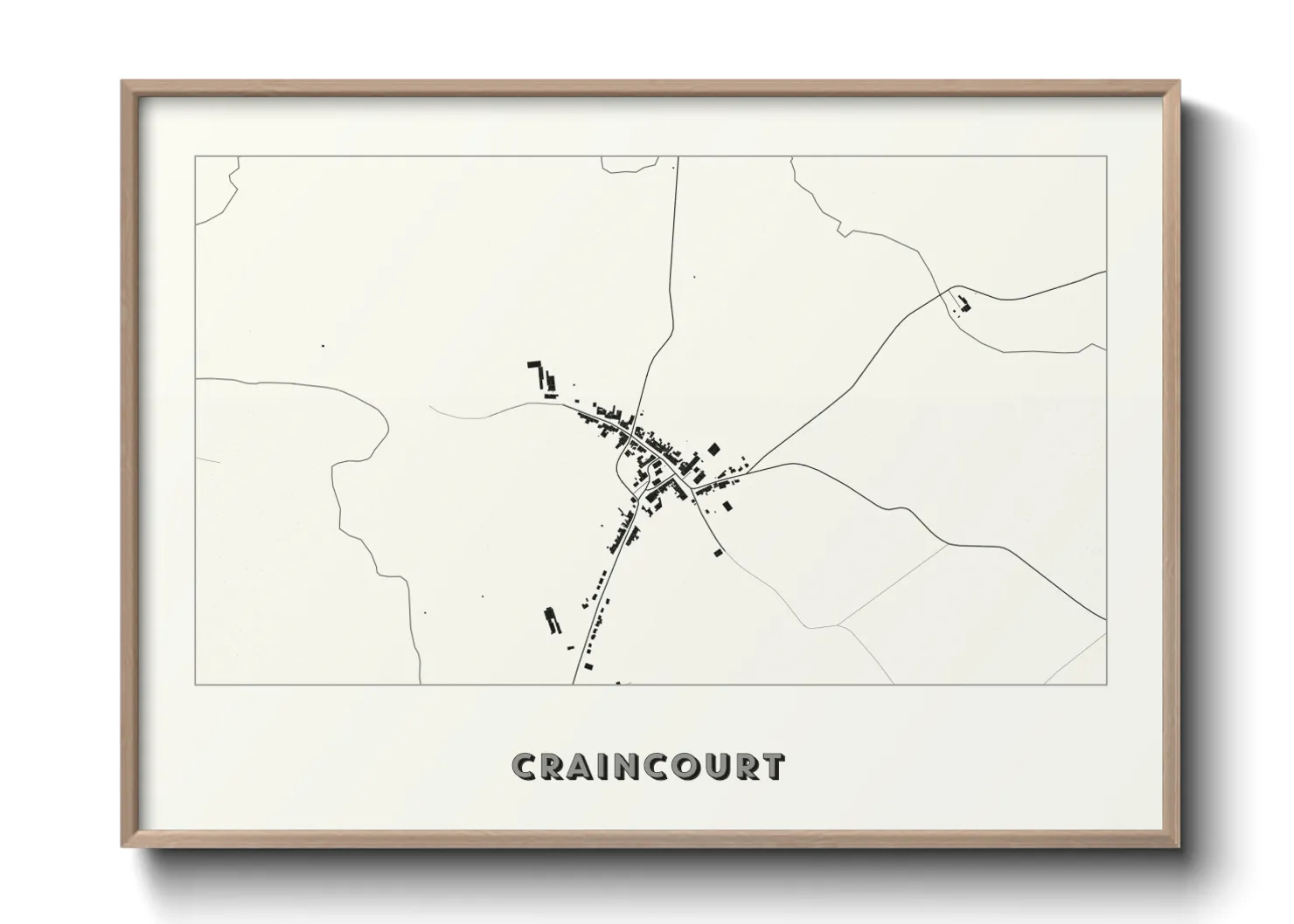Une affiche de carte sur Craincourt