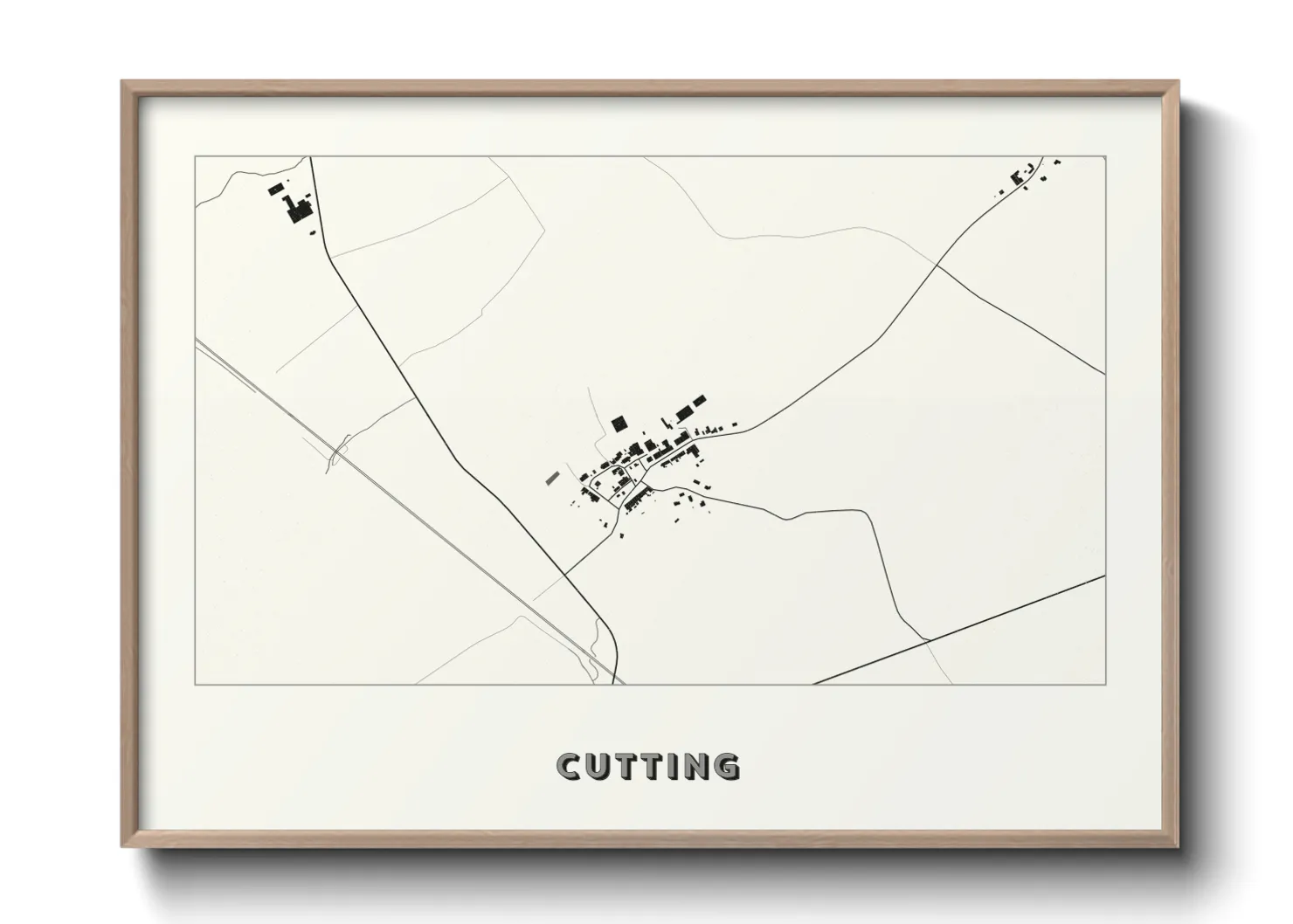 Une affiche de carte sur Cutting