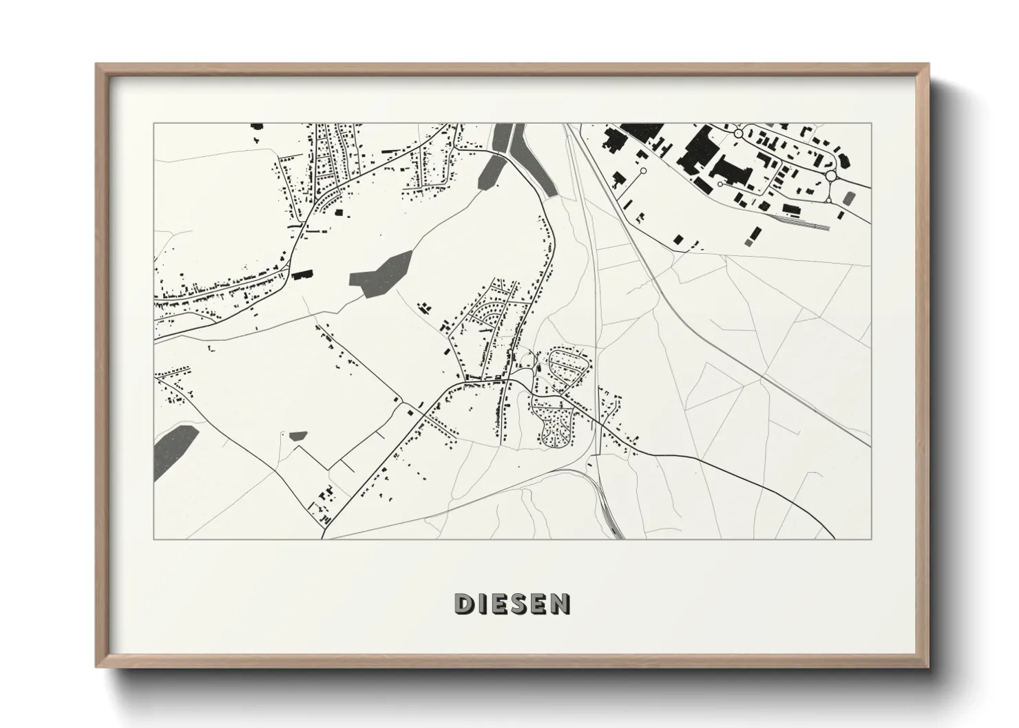 Une affiche de carte sur Diesen