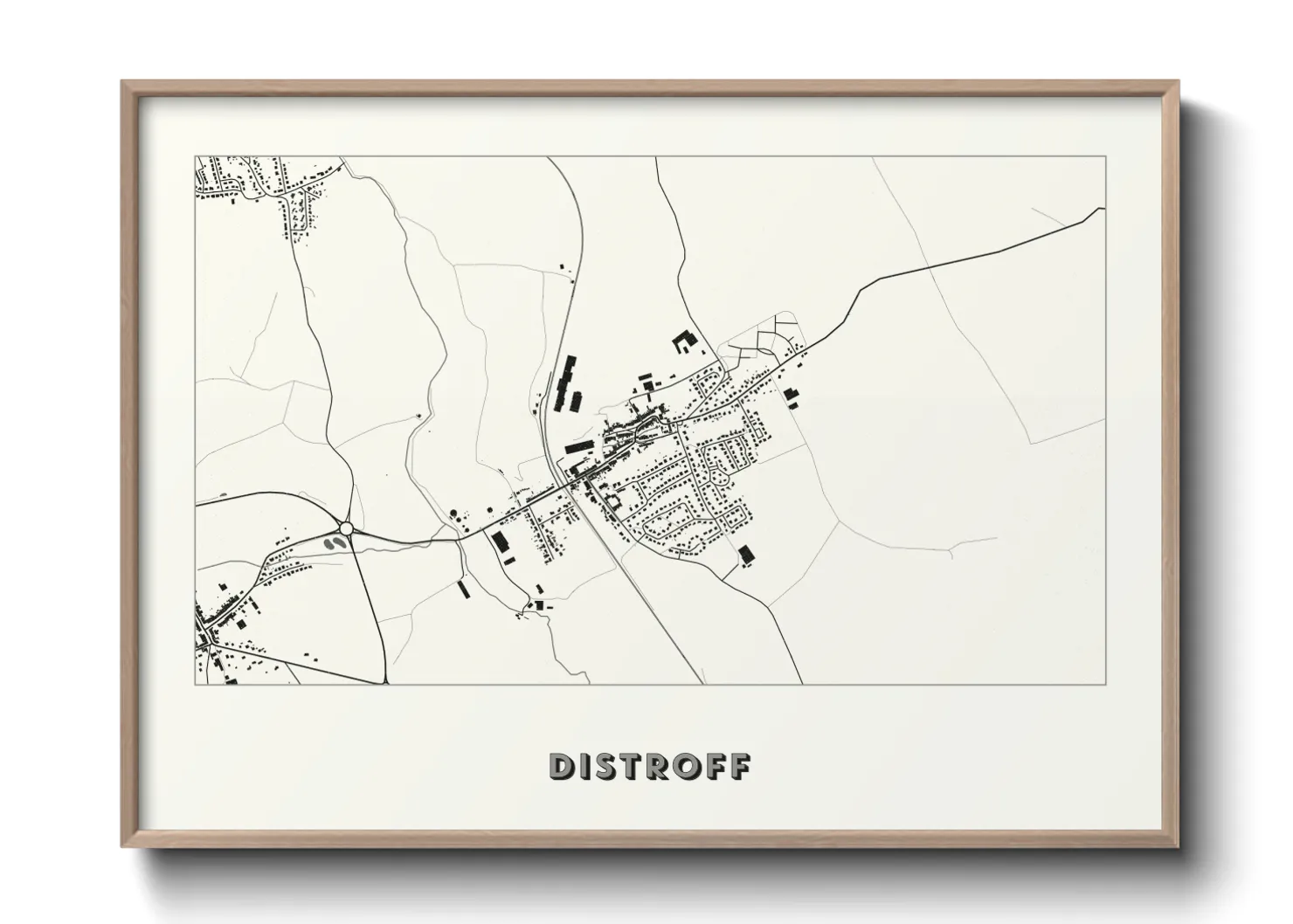 Une affiche de carte sur Distroff