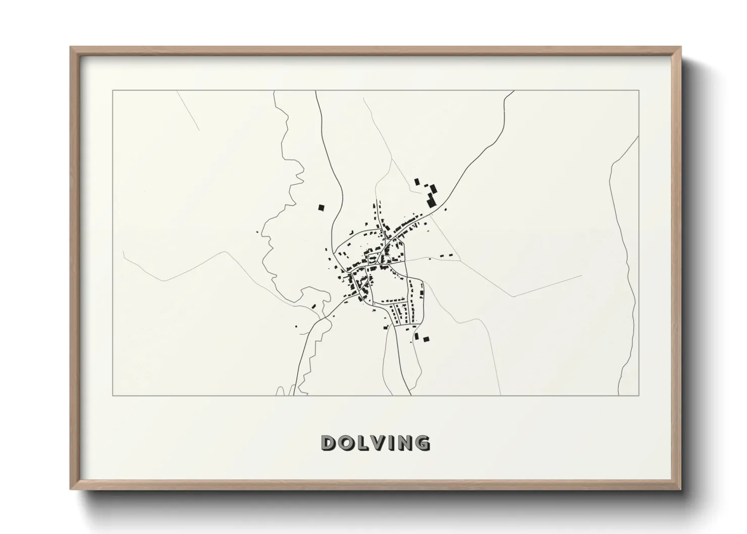 Une affiche de carte sur Dolving