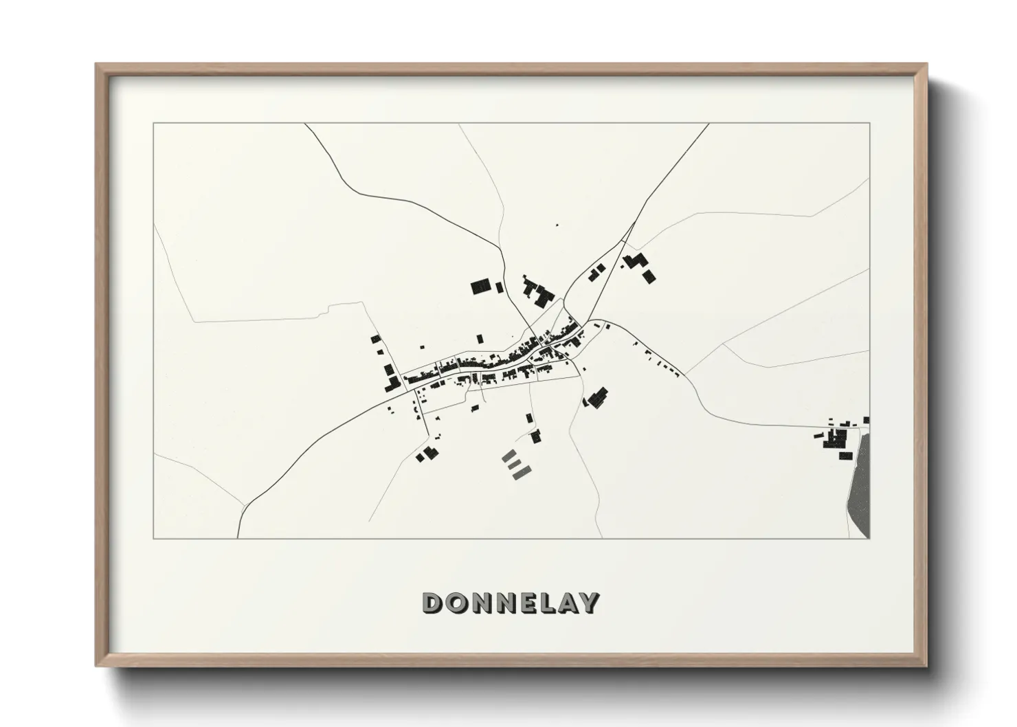 Une affiche de carte sur Donnelay