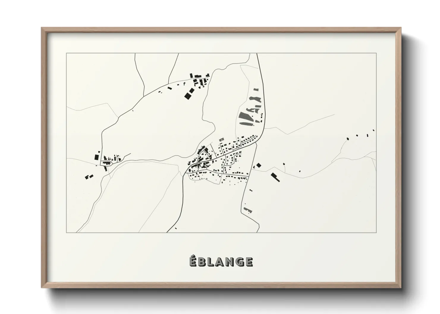 Une affiche de carte sur Éblange