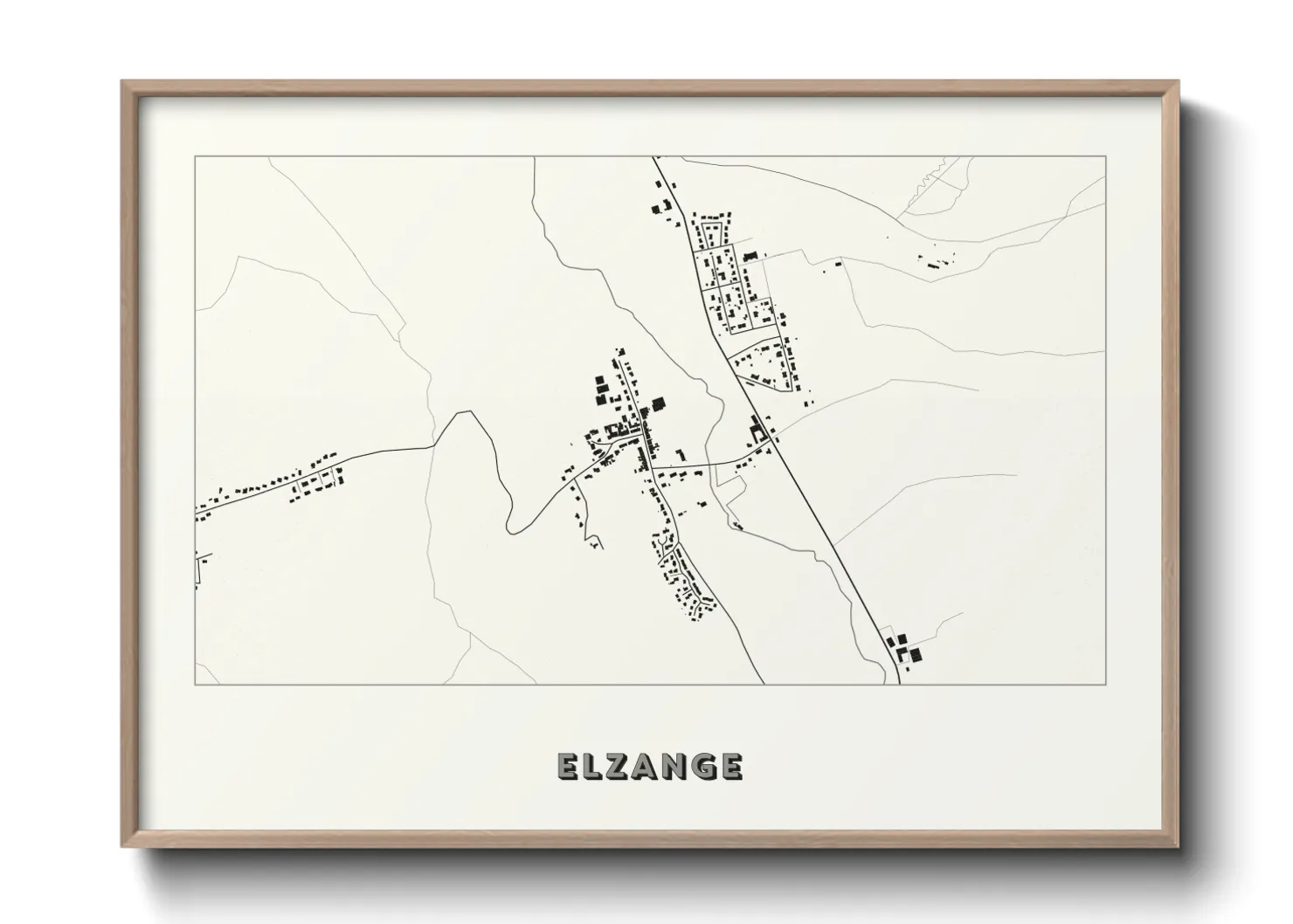 Une affiche de carte sur Elzange