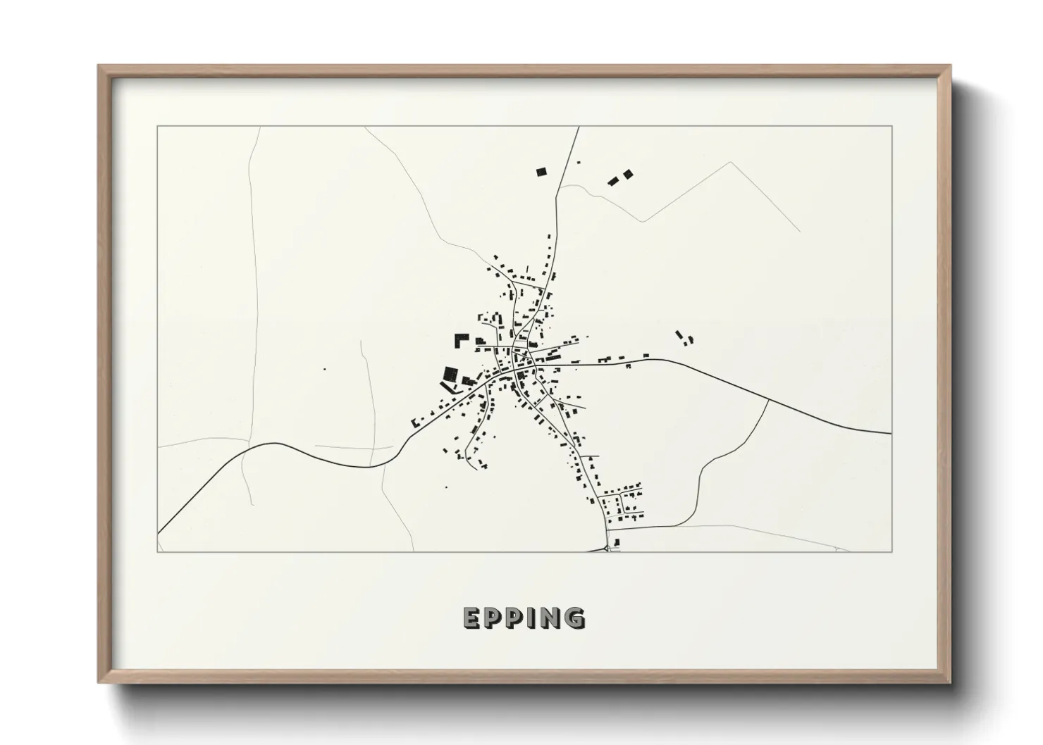 Une affiche de carte sur Epping