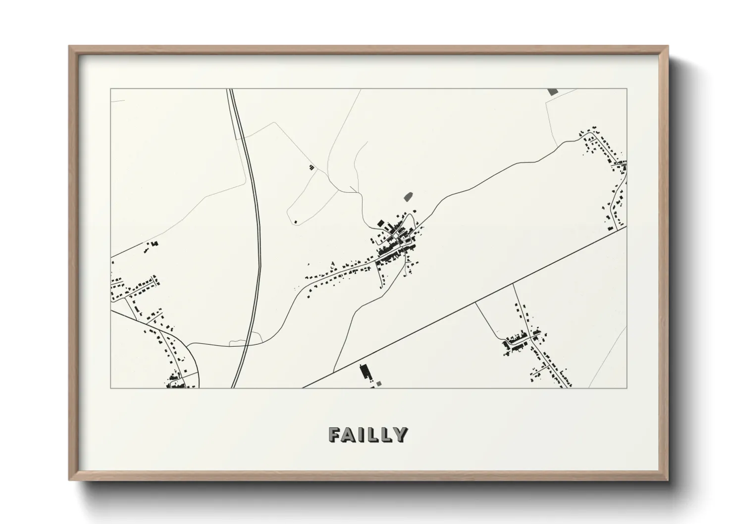 Une affiche de carte sur Failly