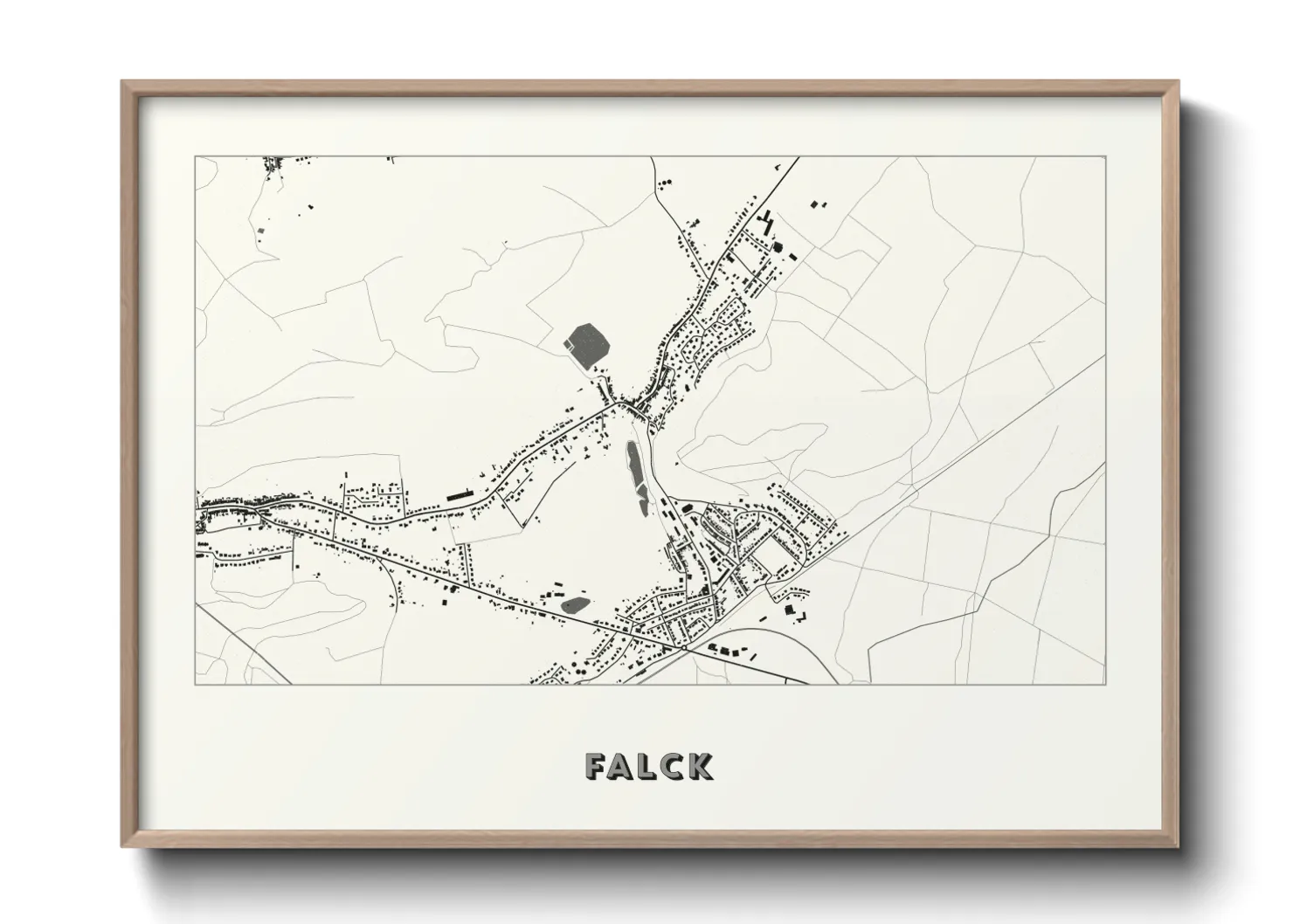 Une affiche de carte sur Falck