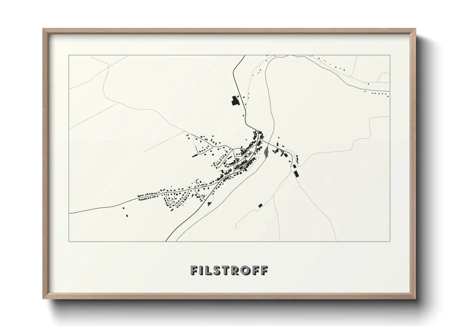 Une affiche de carte sur Filstroff