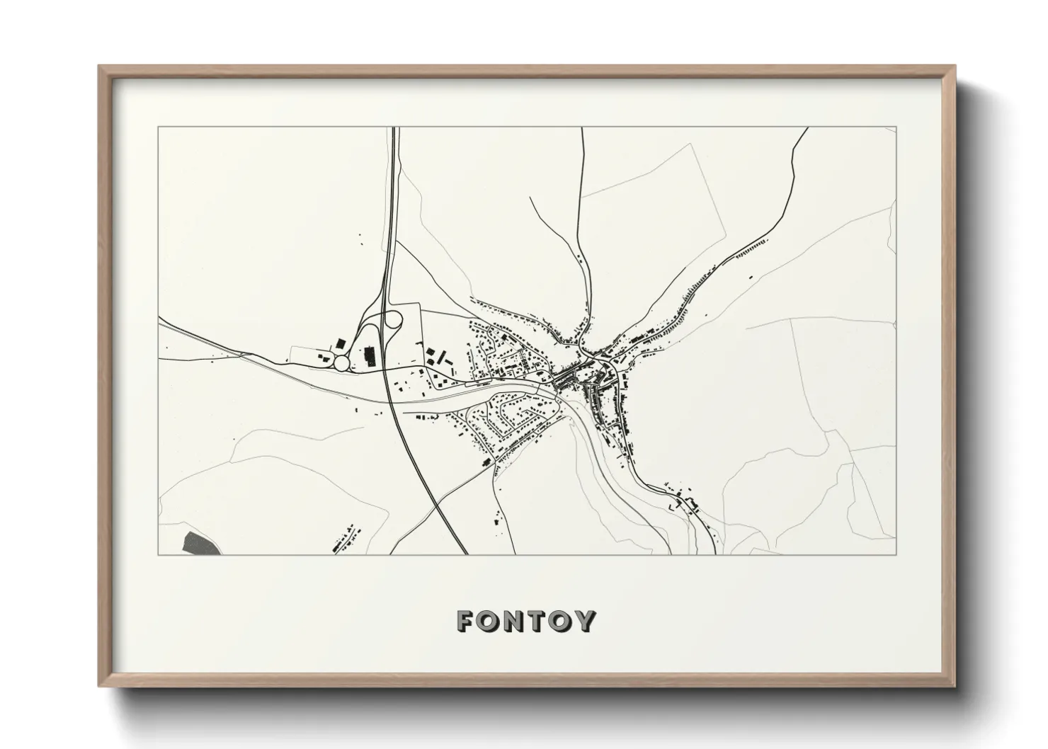 Une affiche de carte sur Fontoy