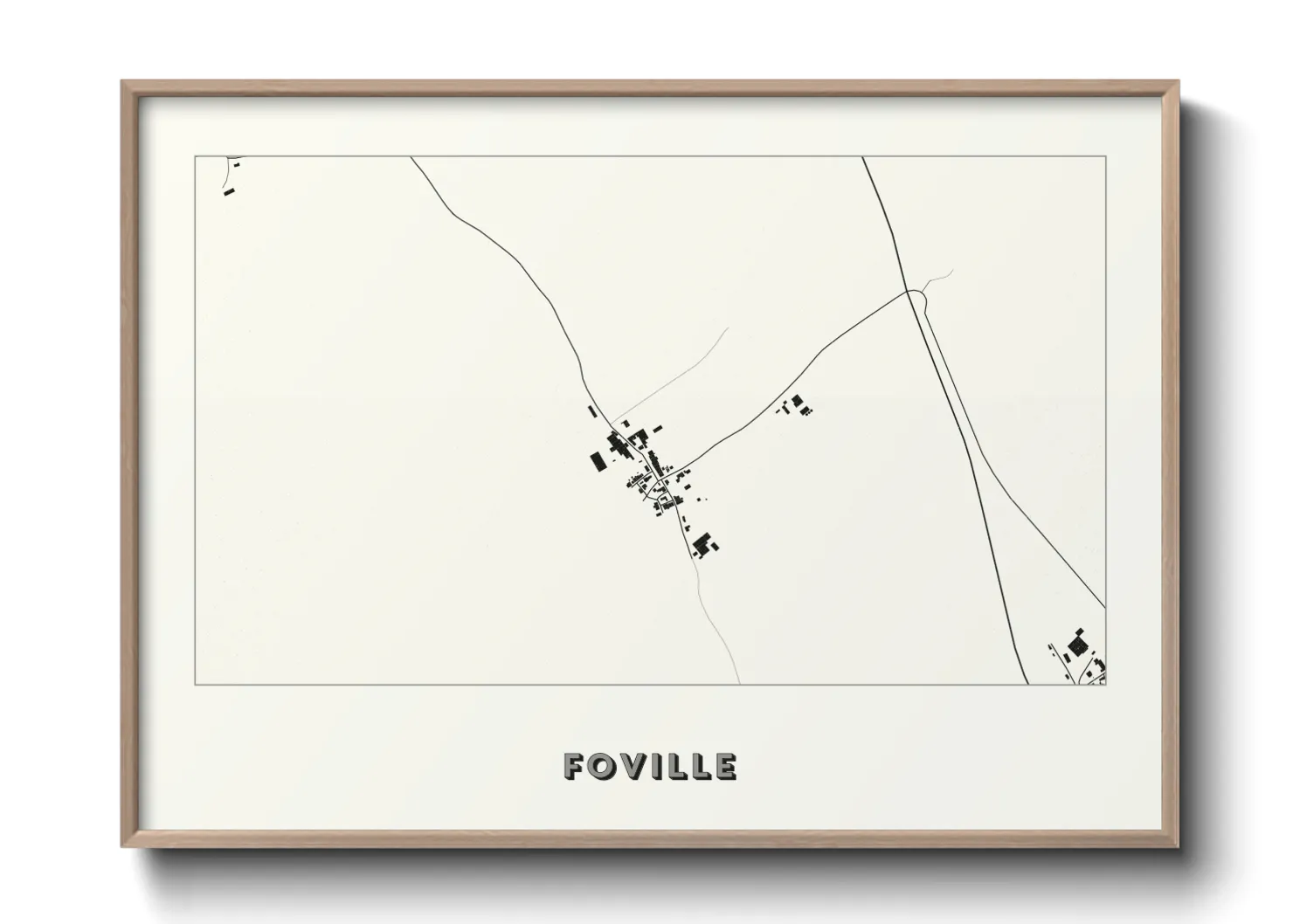 Une affiche de carte sur Foville