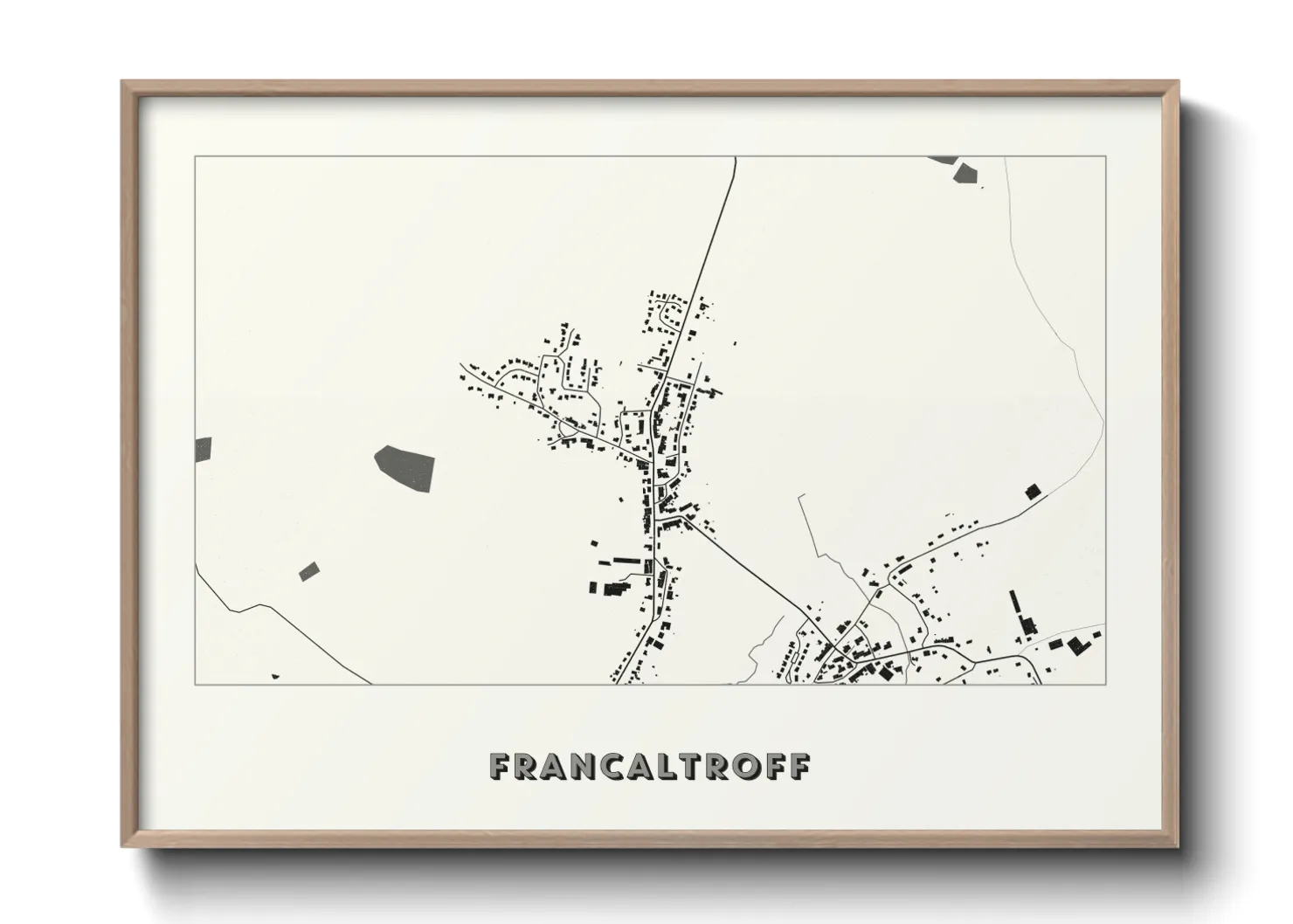 Une affiche de carte sur Francaltroff