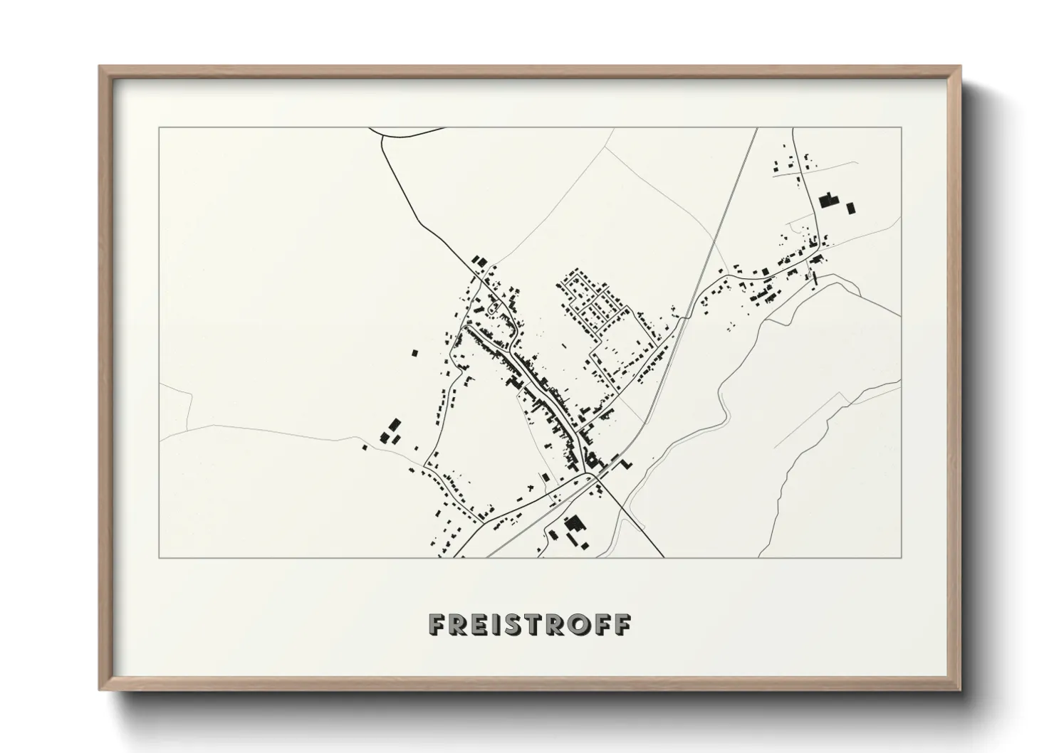 Une affiche de carte sur Freistroff