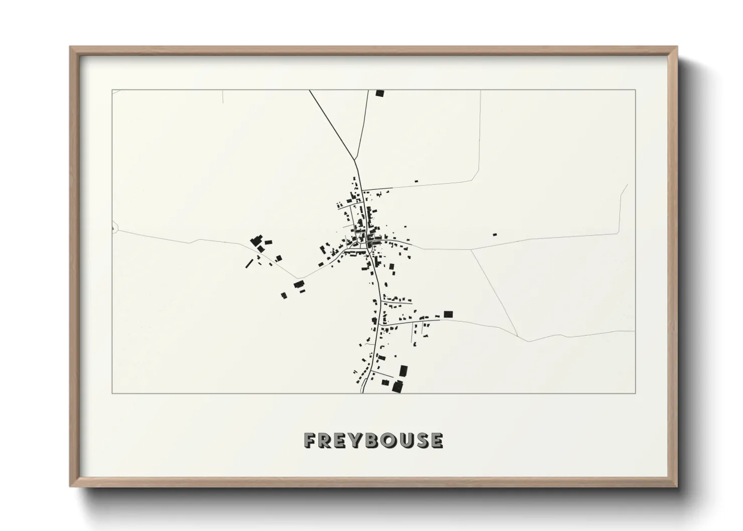 Une affiche de carte sur Freybouse