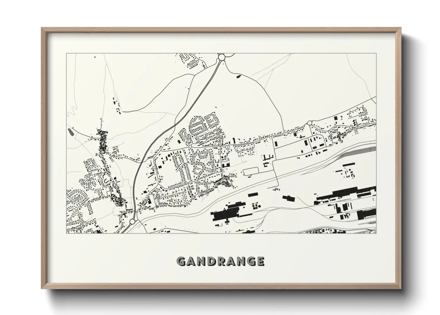 Une affiche de carte sur Gandrange