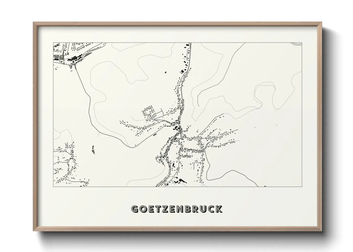 Une affiche de carte sur Goetzenbruck