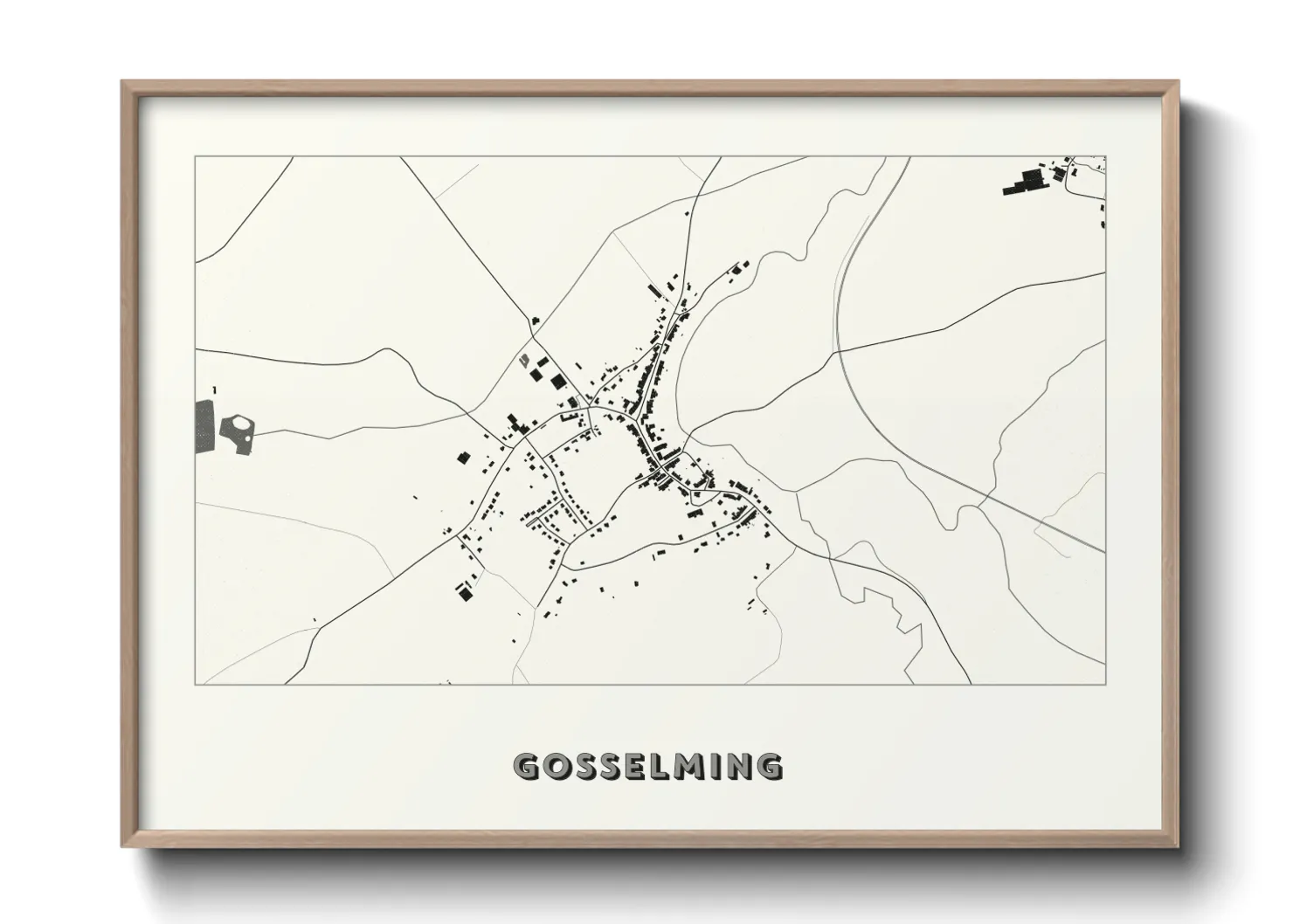 Une affiche de carte sur Gosselming