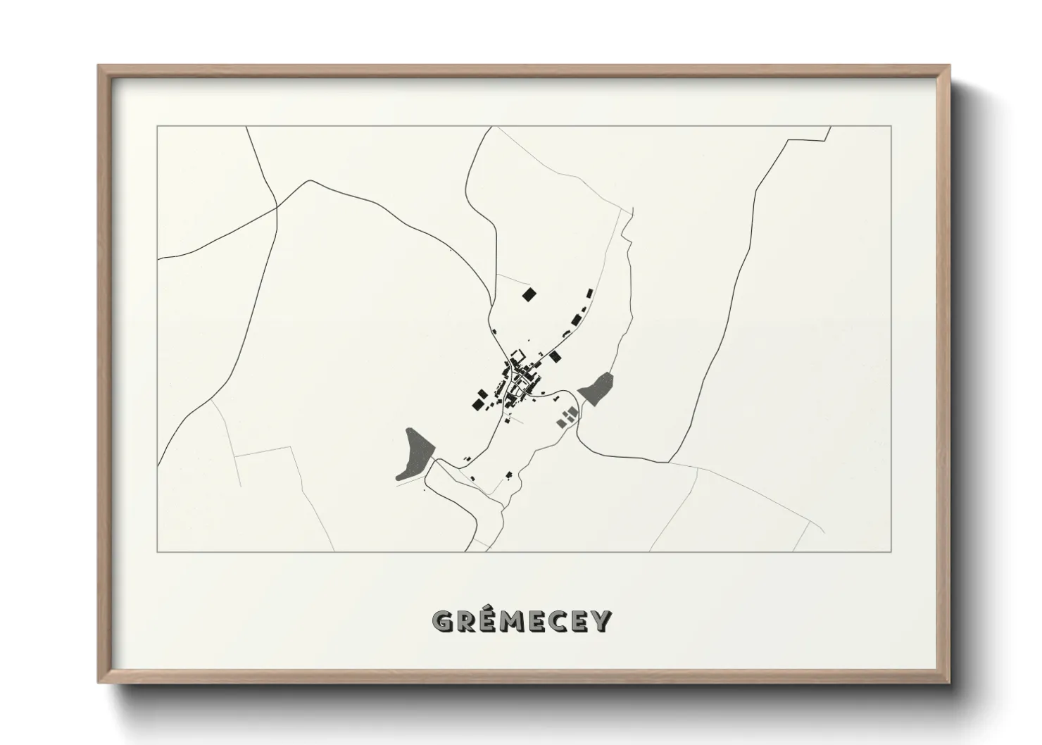 Une affiche de carte sur Grémecey