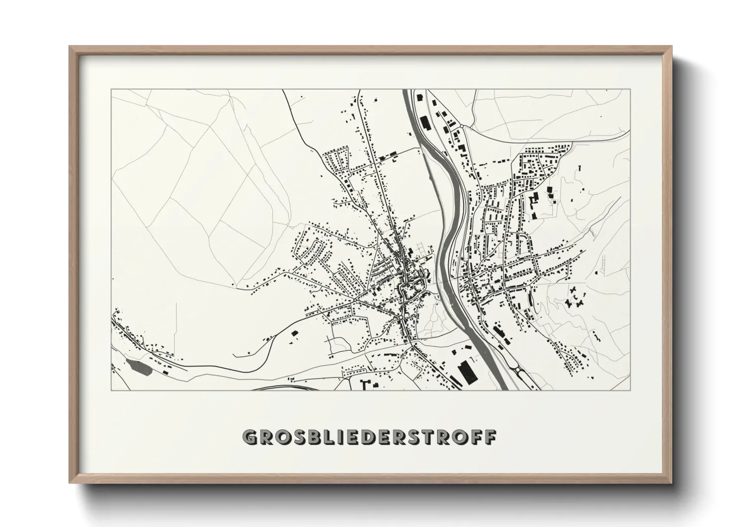 Une affiche de carte sur Grosbliederstroff