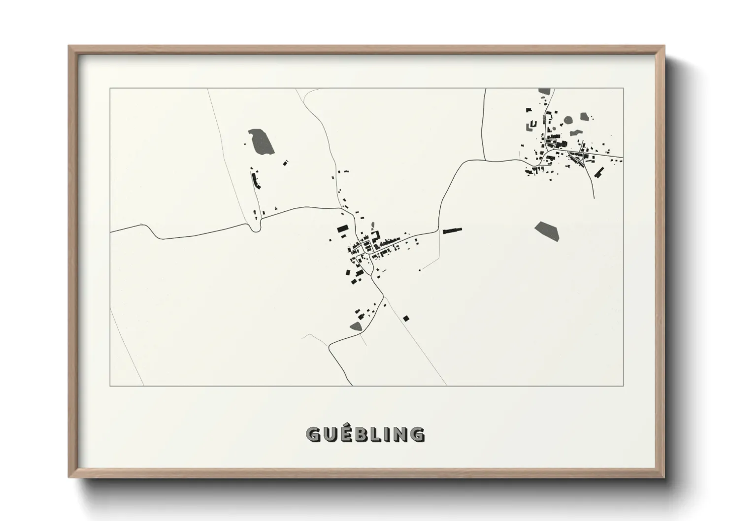 Une affiche de carte sur Guébling