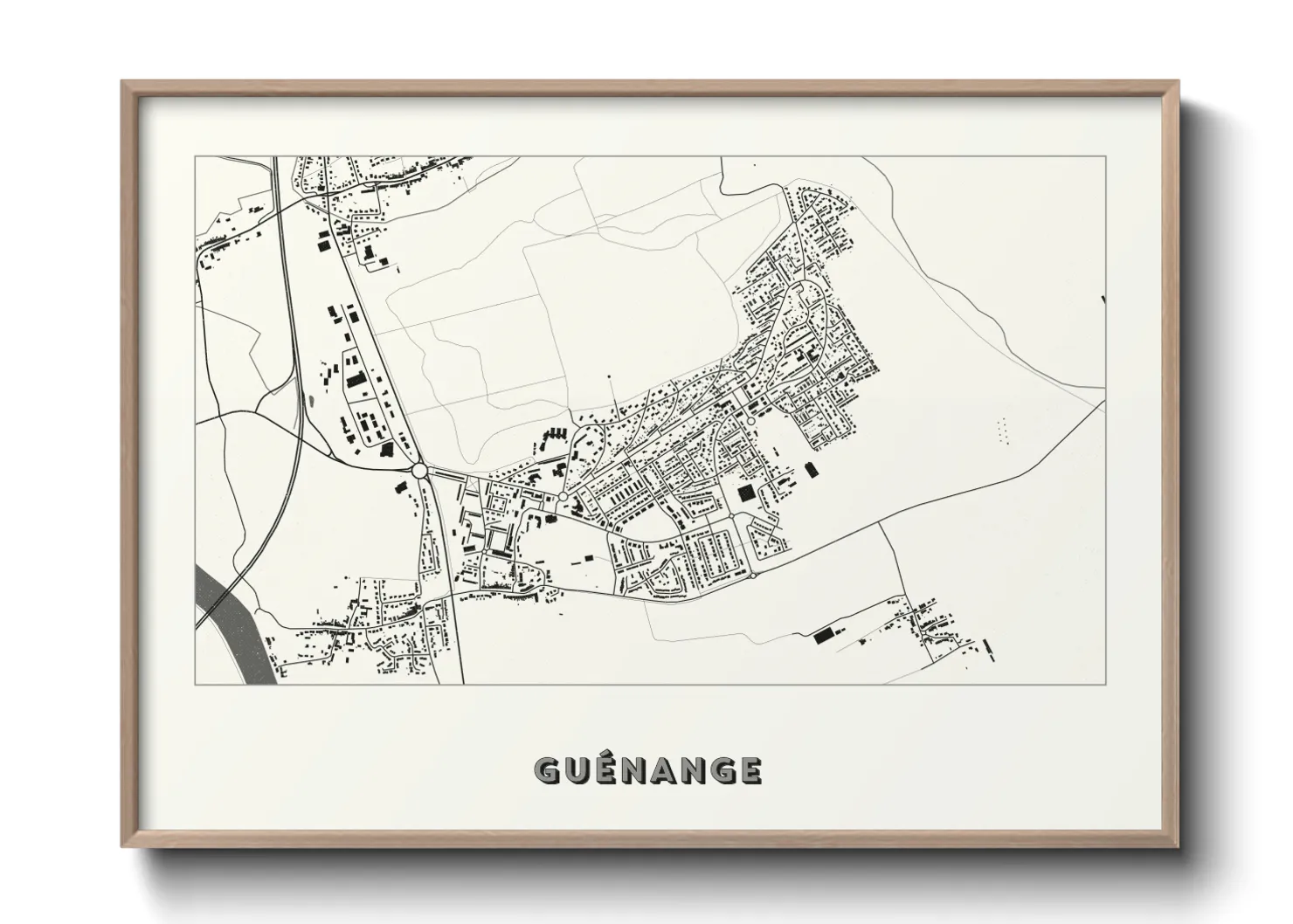 Une affiche de carte sur Guénange