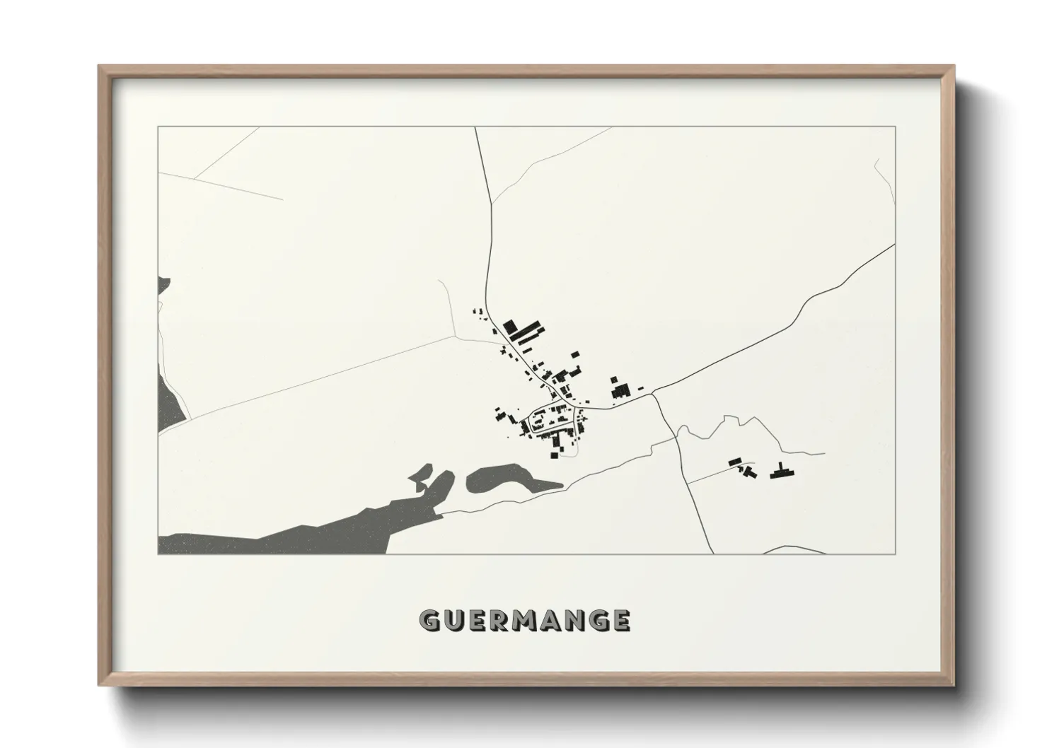 Une affiche de carte sur Guermange