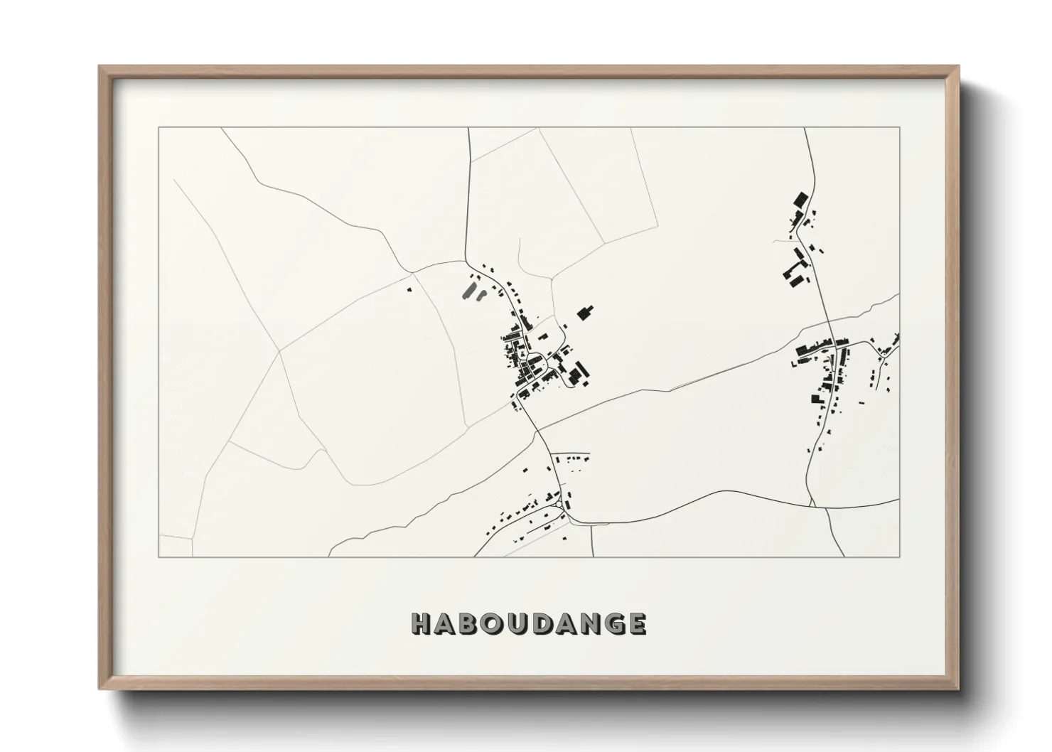 Une affiche de carte sur Haboudange