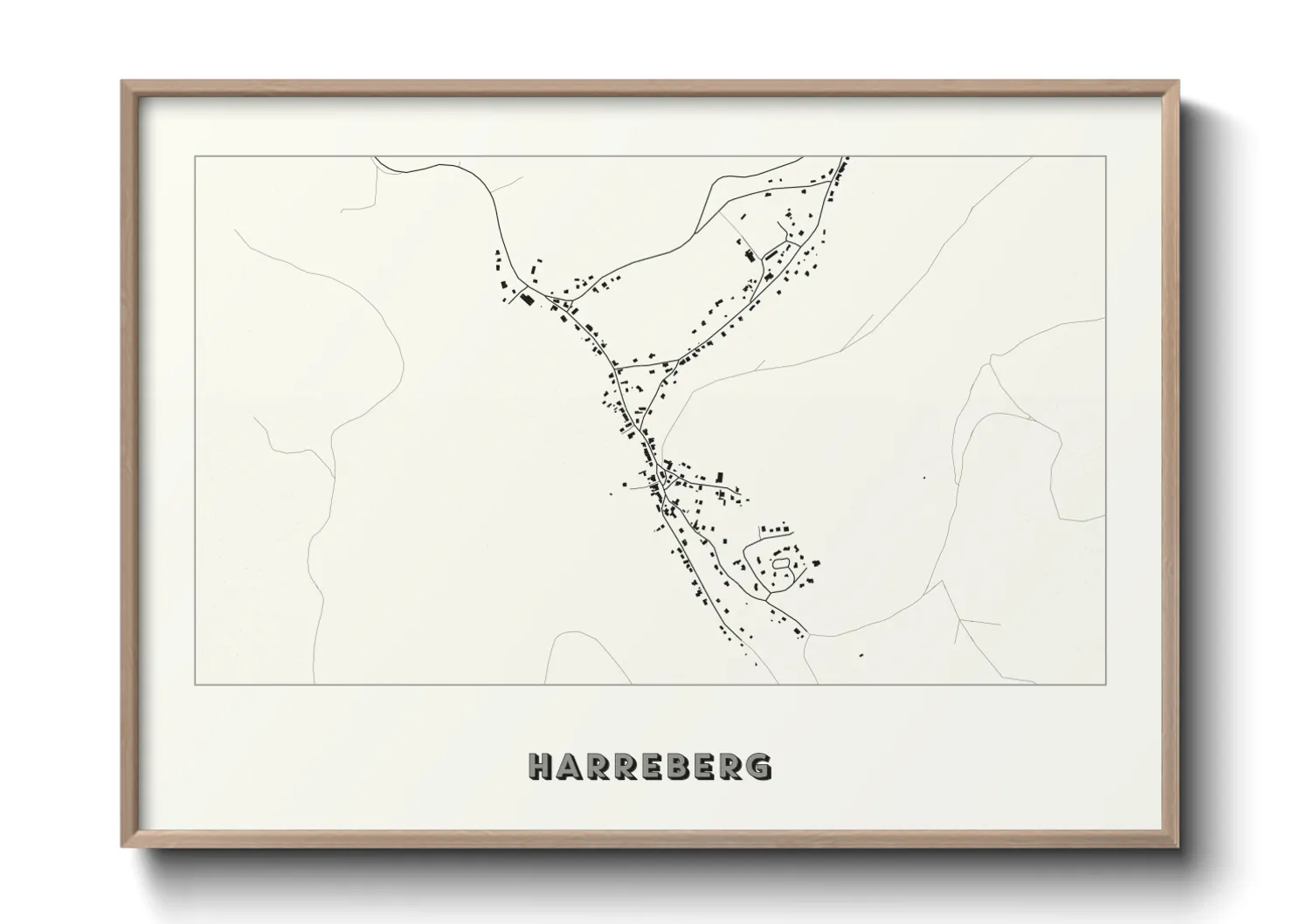 Une affiche de carte sur Harreberg