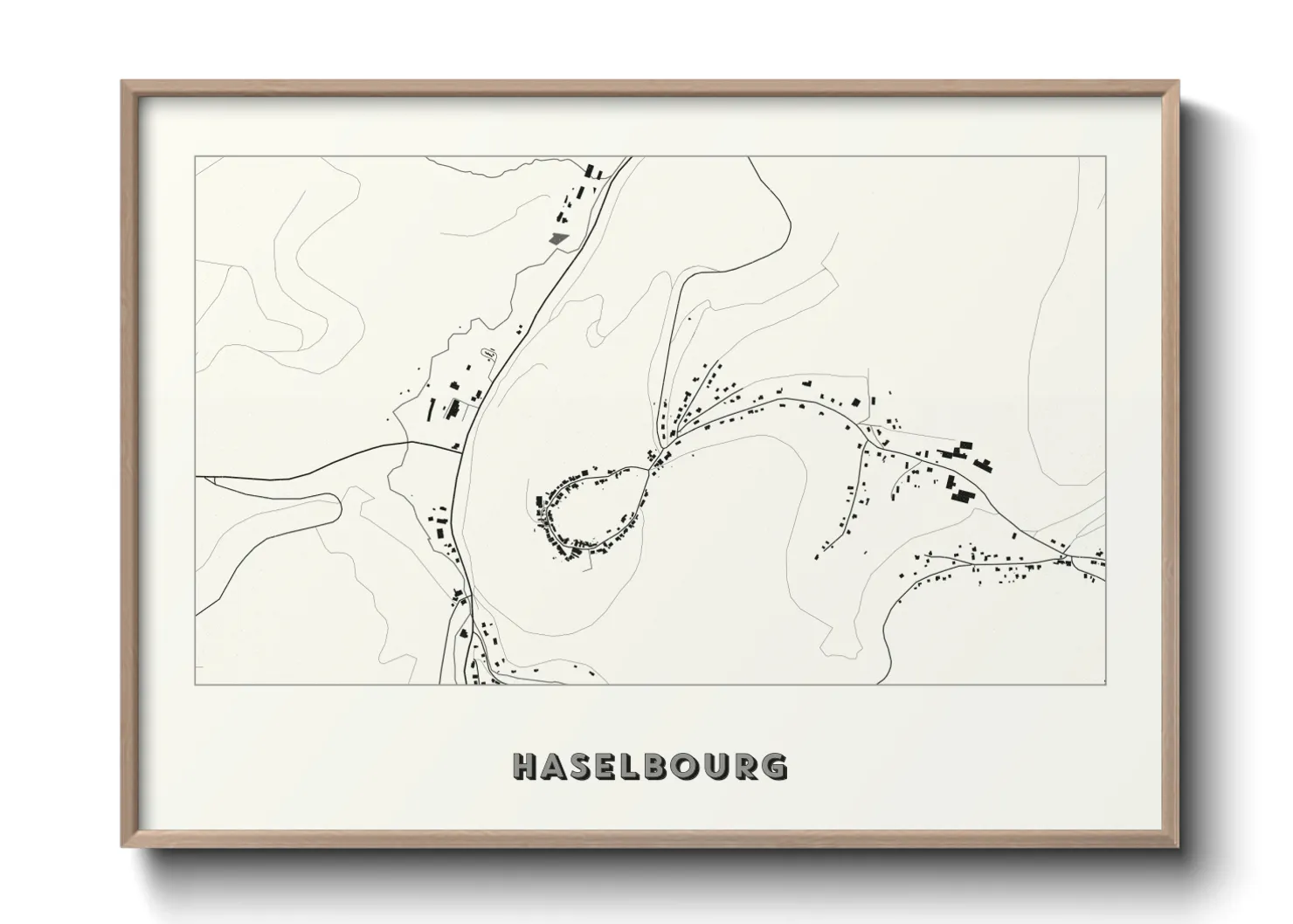 Une affiche de carte sur Haselbourg
