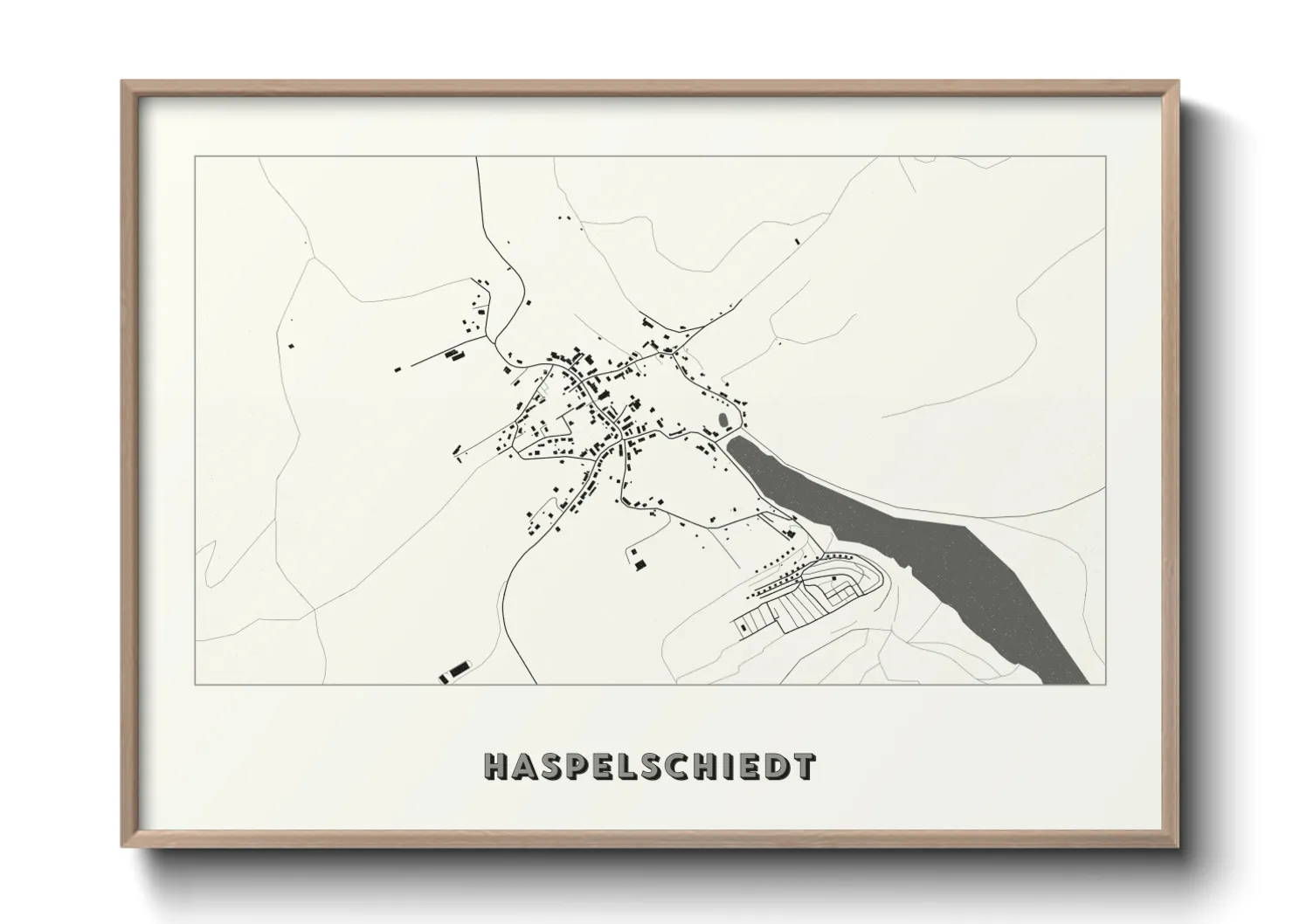 Une affiche de carte sur Haspelschiedt