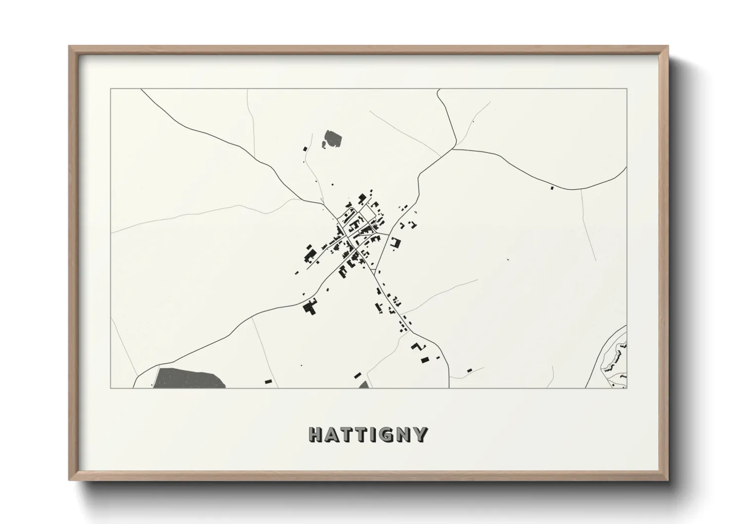 Une affiche de carte sur Hattigny