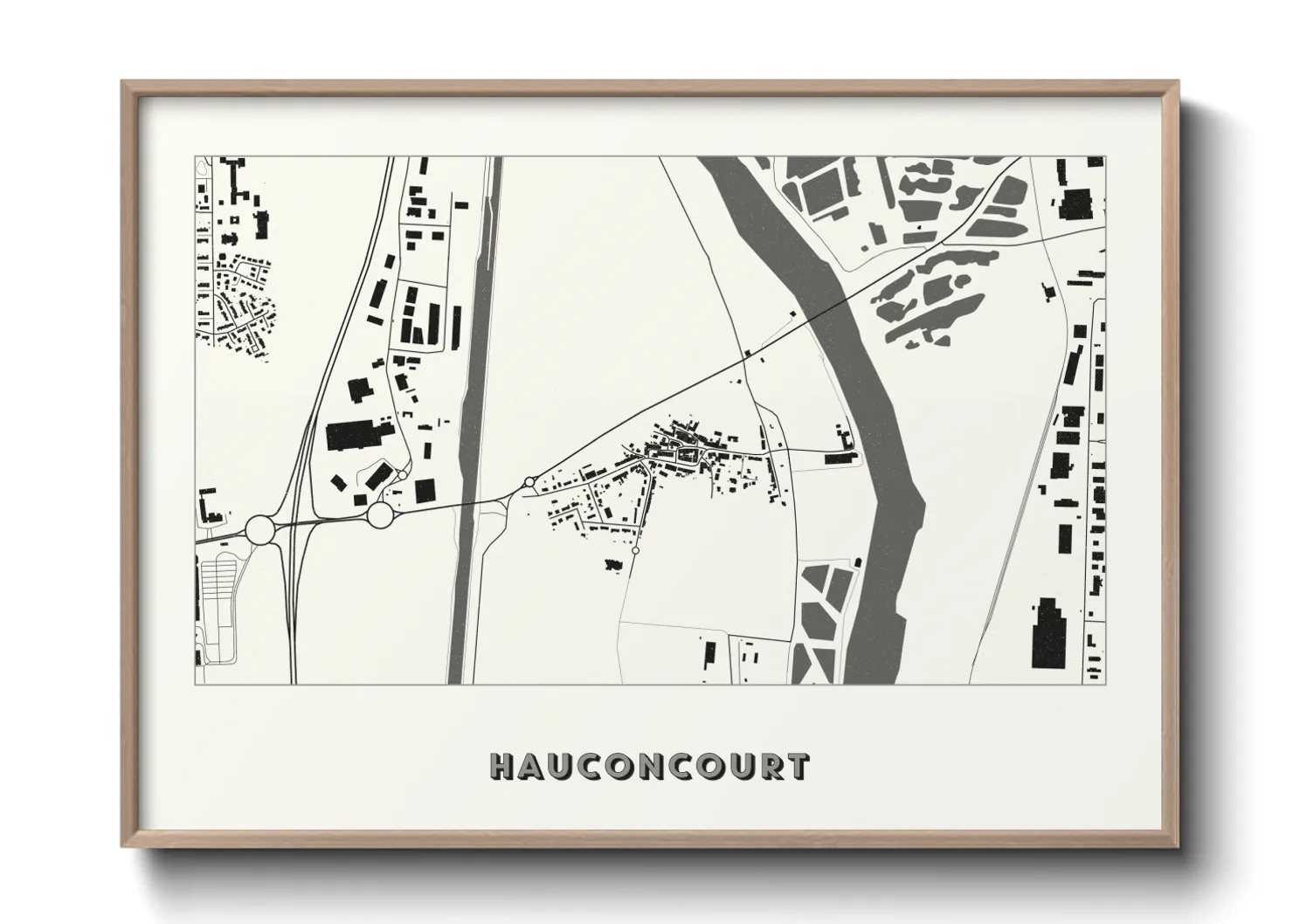 Une affiche de carte sur Hauconcourt