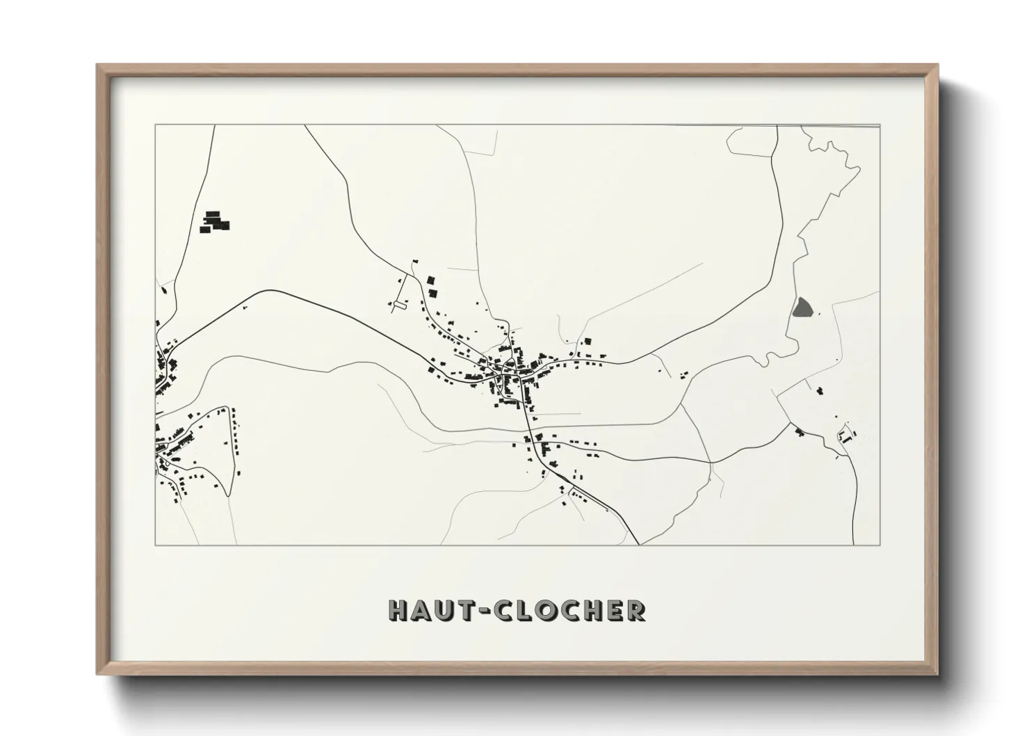 Une affiche de carte sur Haut-Clocher
