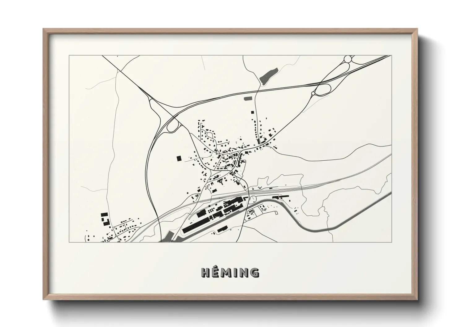 Une affiche de carte sur Héming