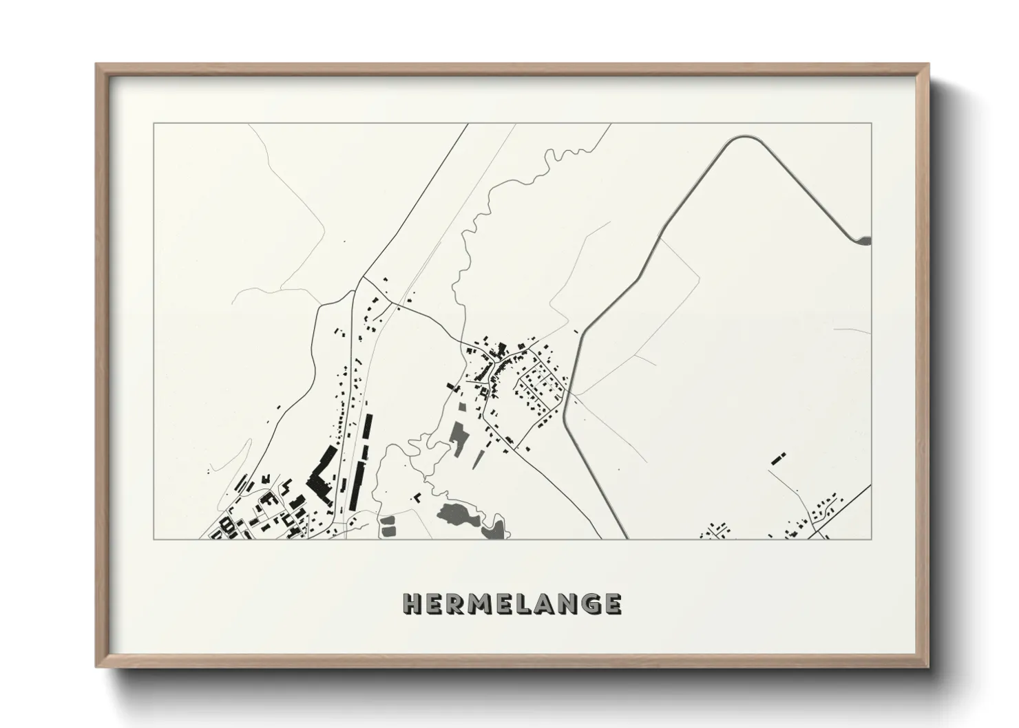 Une affiche de carte sur Hermelange