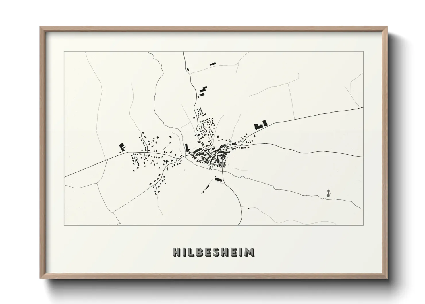 Une affiche de carte sur Hilbesheim