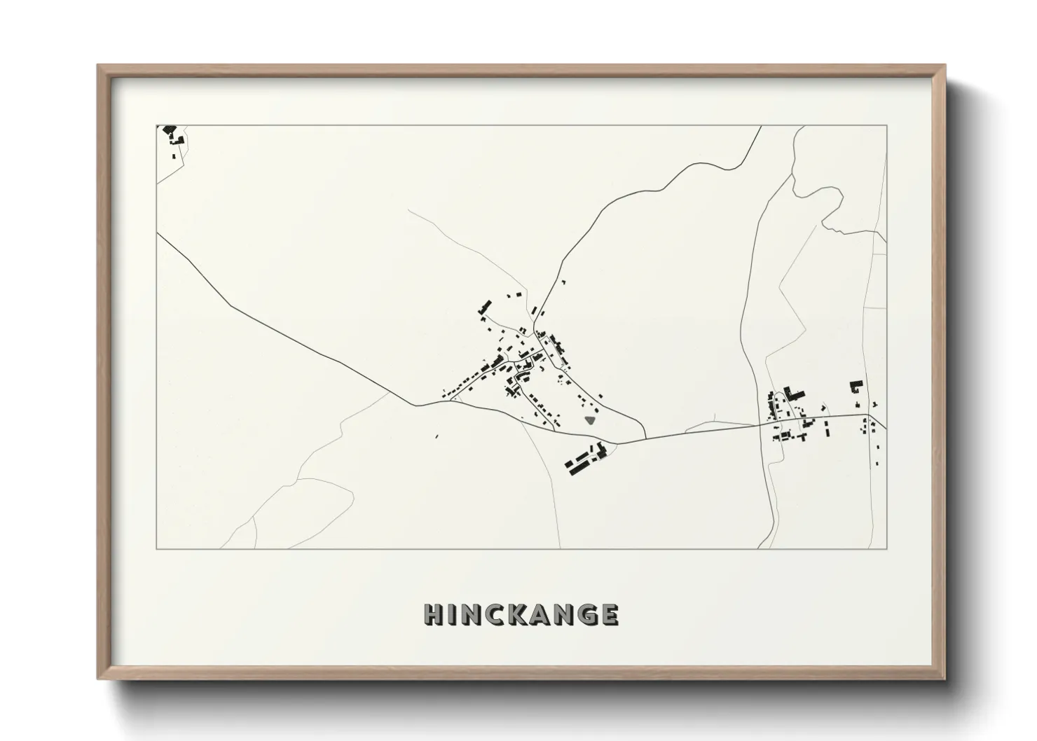Une affiche de carte sur Hinckange
