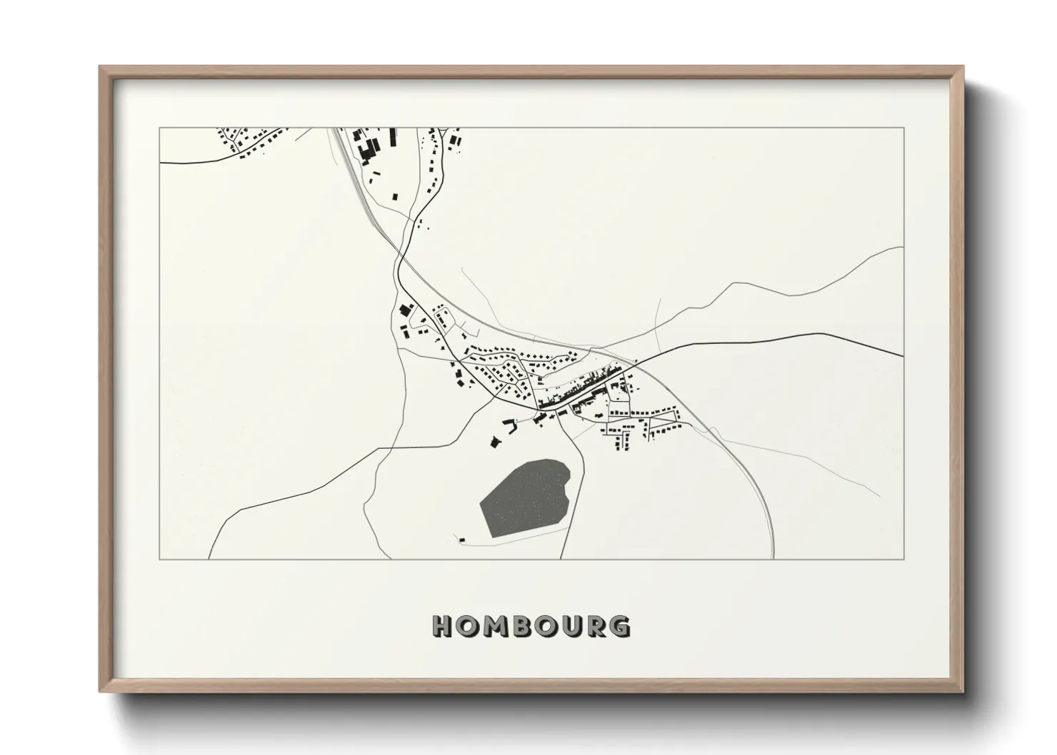 Une affiche de carte sur Hombourg