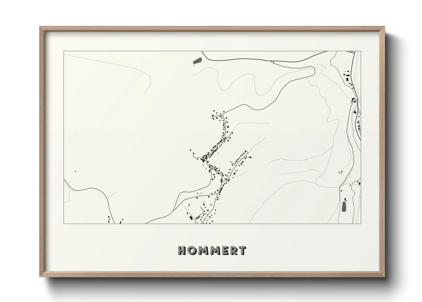 Une affiche de carte sur Hommert