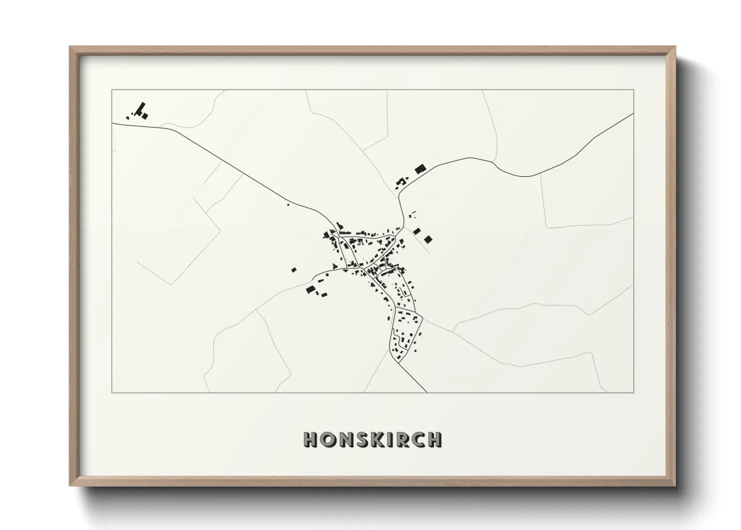 Une affiche de carte sur Honskirch