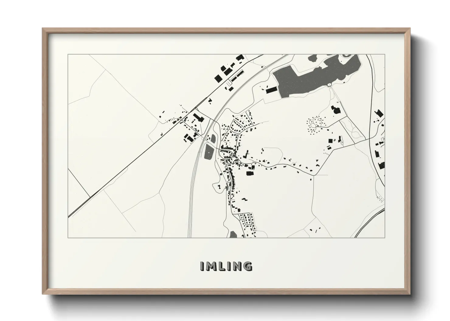 Une affiche de carte sur Imling